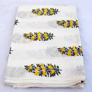 Floral Block Printed Running Cotton Voile Dress Sewing Fabric